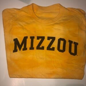 Mizzou bleach dye tee